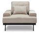 Fauteuil velours côtelé beige - Yoko