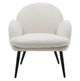 Fauteuil tissu bouclette blanc - Oreo