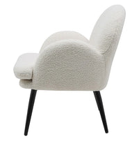 Fauteuil tissu bouclette blanc - Oreo