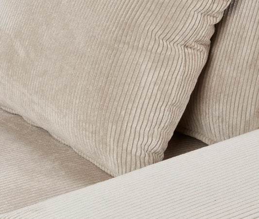 Fauteuil velours côtelé beige - Yoko