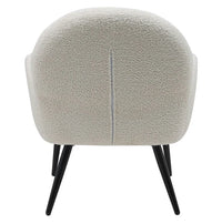 Fauteuil tissu bouclette blanc - Oreo