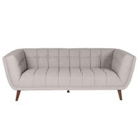 Canapé 3 places en tissu gris clair - Beryl