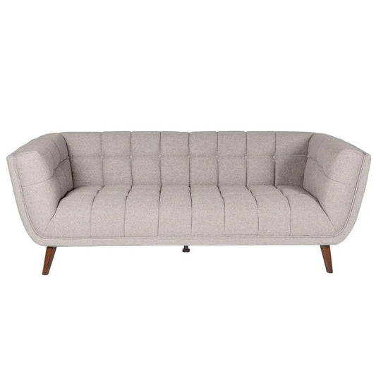 Canapé 3 places en tissu gris clair - Beryl