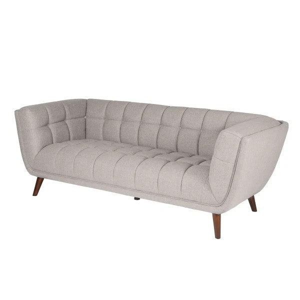 Canapé 3 places en tissu gris clair - Beryl