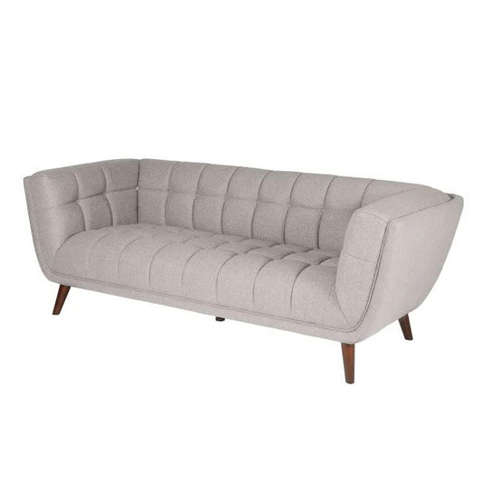 Canapé 3 places en tissu gris clair - Beryl