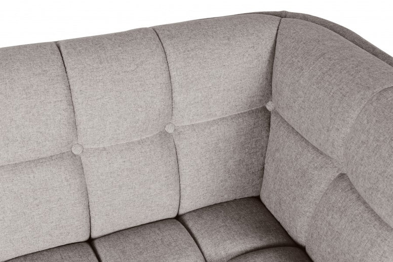 Canapé 3 places en tissu gris clair - Beryl